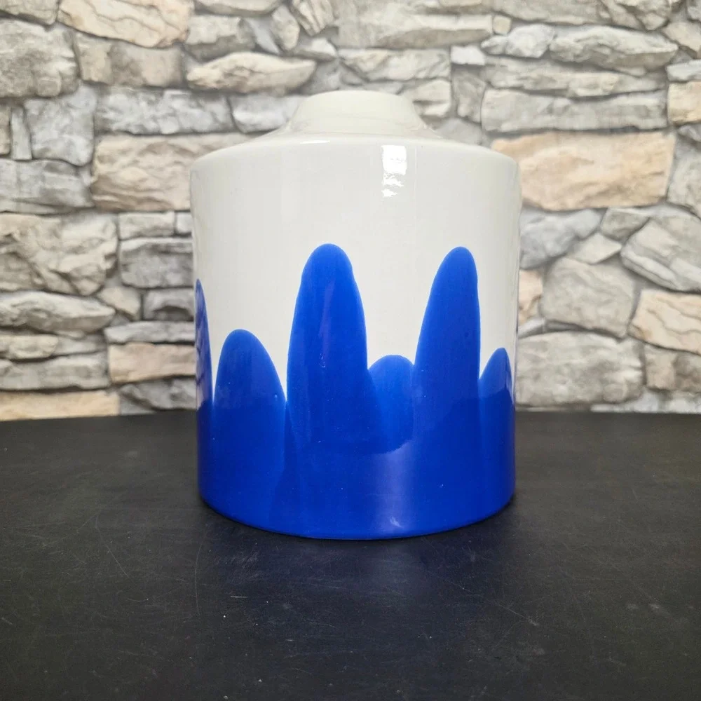 Project 62 Stoneware Vase White Blue Drip‎ Glaze Handcrafted Decorative 9